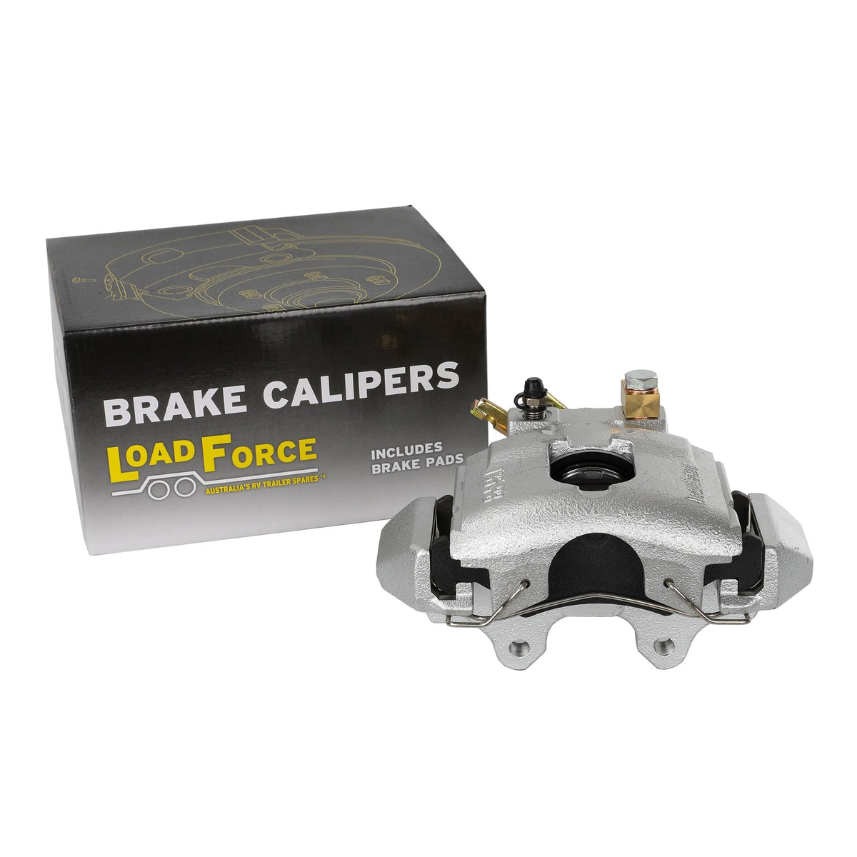 T35 brake caliper left side with park brake