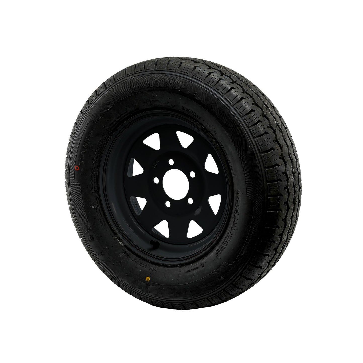 Assembled Rim and Tyre 14in Ford Black with T185148 8 Ply LT - Trailer Spares Direct