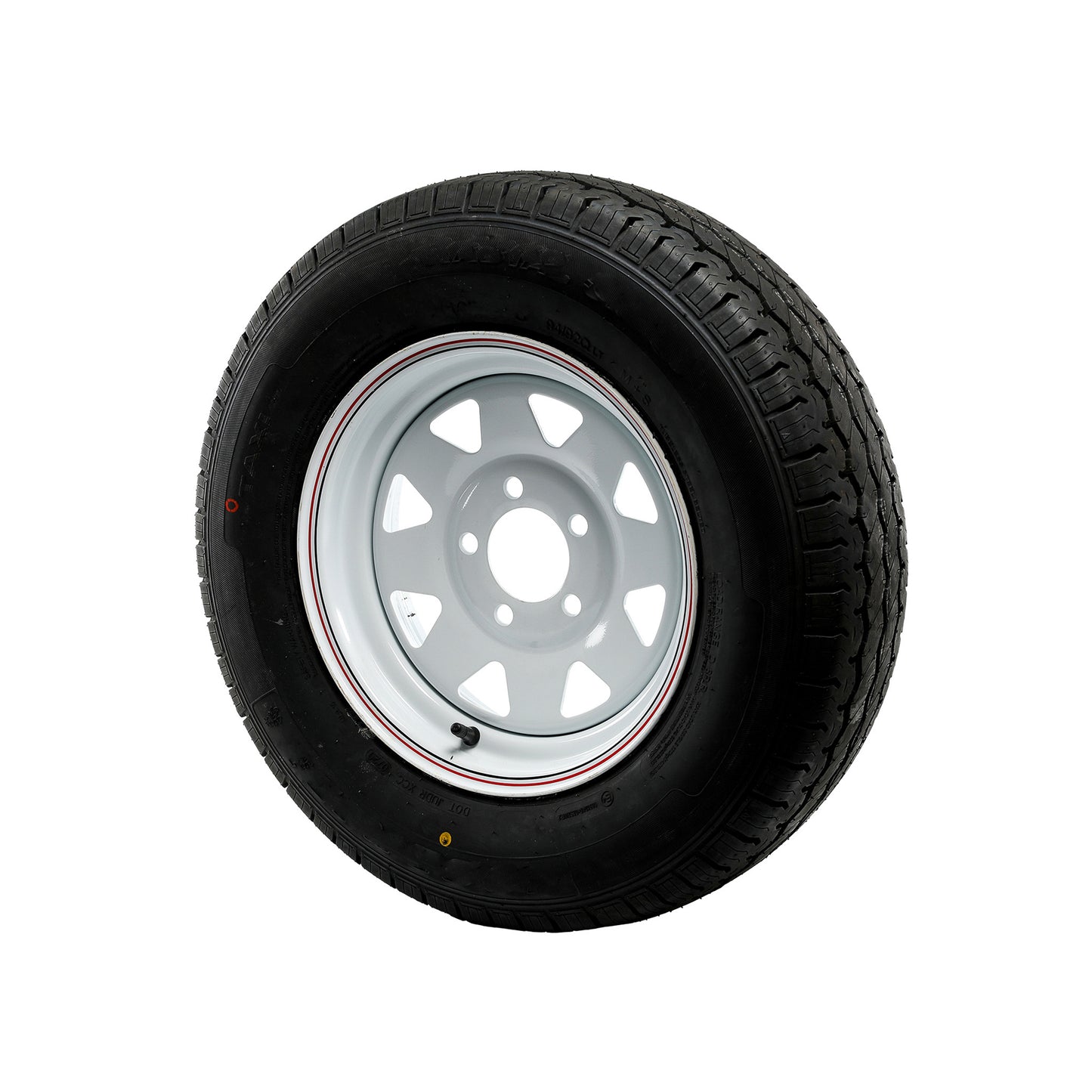 Assembled Rim and Tyre 14in Ford White with T185148 8 Ply LT - Trailer Spares Direct