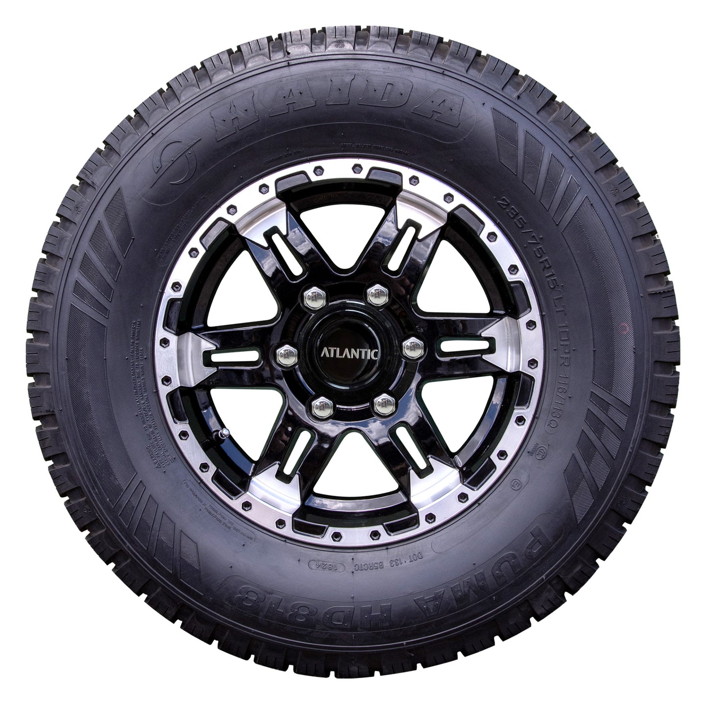 Predator Series 15X6 Alloy Wheel Land Cruiser Stud pattern with 15" 235 1250kg tyre - Trailer Spares Direct