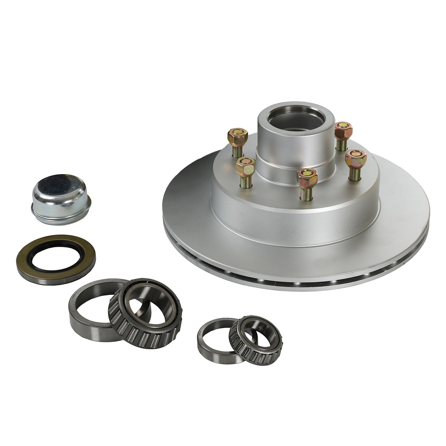 Ventilated disc brake hub 9.6 inch x 3/4 inch Ford 5 stud USA 1.8t bearing dacromet