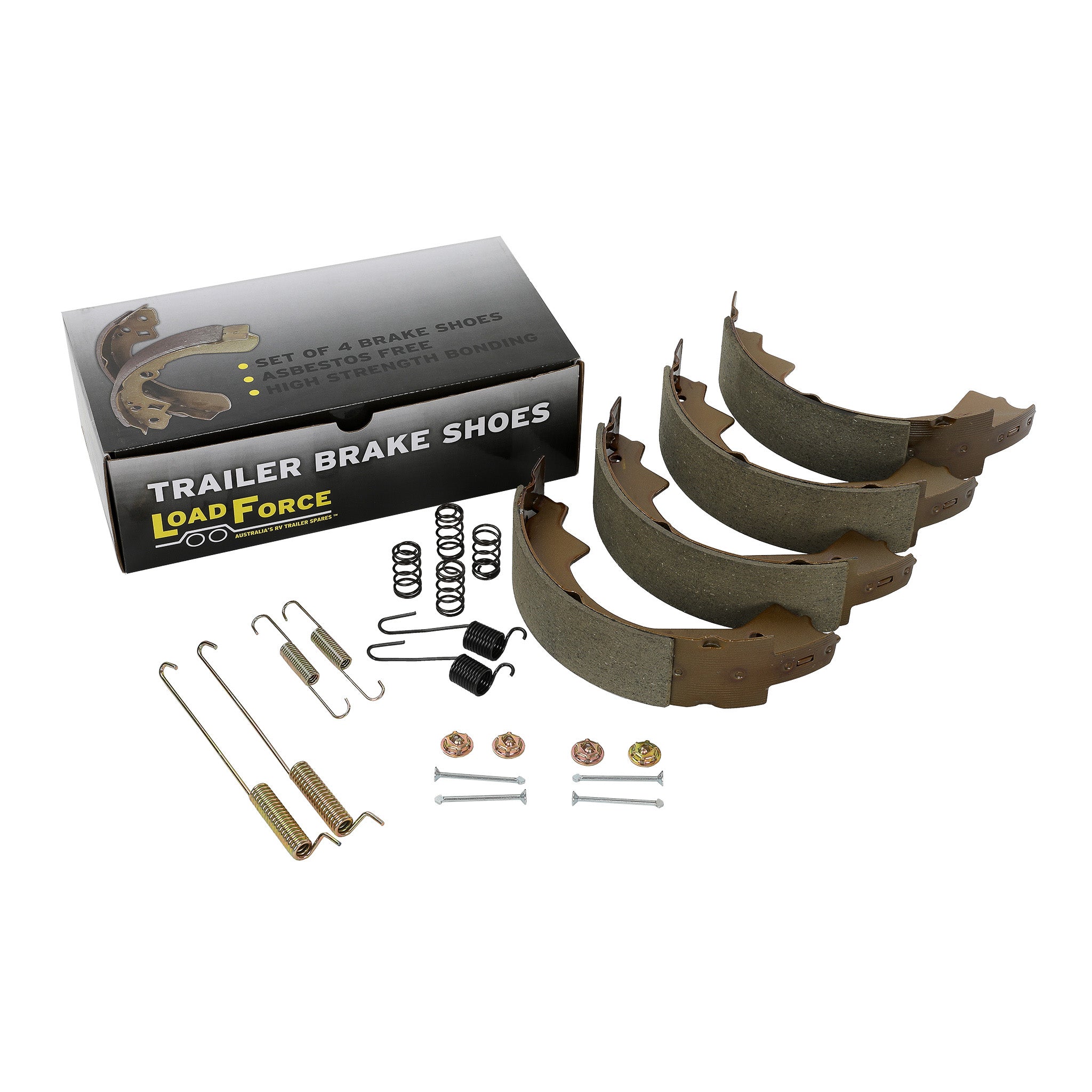 LoadForce 10 x 2.25 inch standard Australian electric brake shoe set of 4