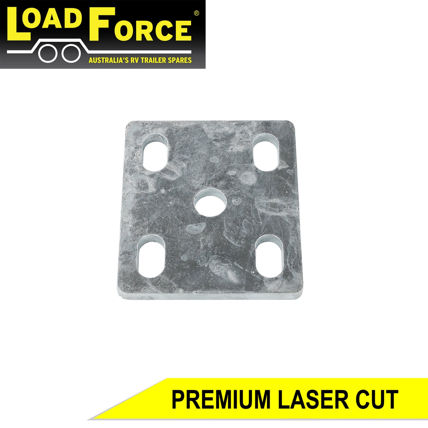 U-bolt Fish Plate 8mm Galvanised Laser Cut for 45mm wide Springs - Trailer Spares Direct