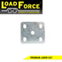 U-bolt fish plate 8mm galvanised for 60mm wide springs and 1/2 inch U-bolts