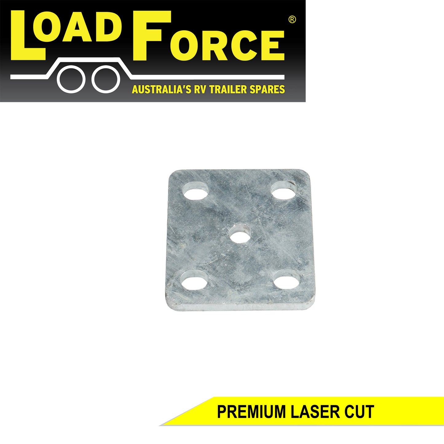 U-bolt fish plate 10mm galvanised for 60mm wide springs and 5/8 inch U-bolts - Trailer Spares Direct