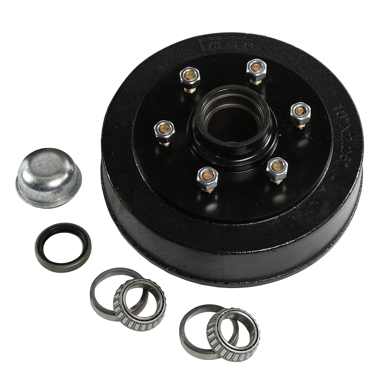 hub brake drum 10 x2.25 inch 6 Stud with parallel bearing