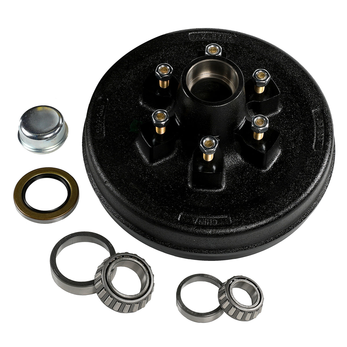 Hub Brake Drum 12 x 2 inch 6 stud 9/16 with American Dexter 5200-6000lb bearing