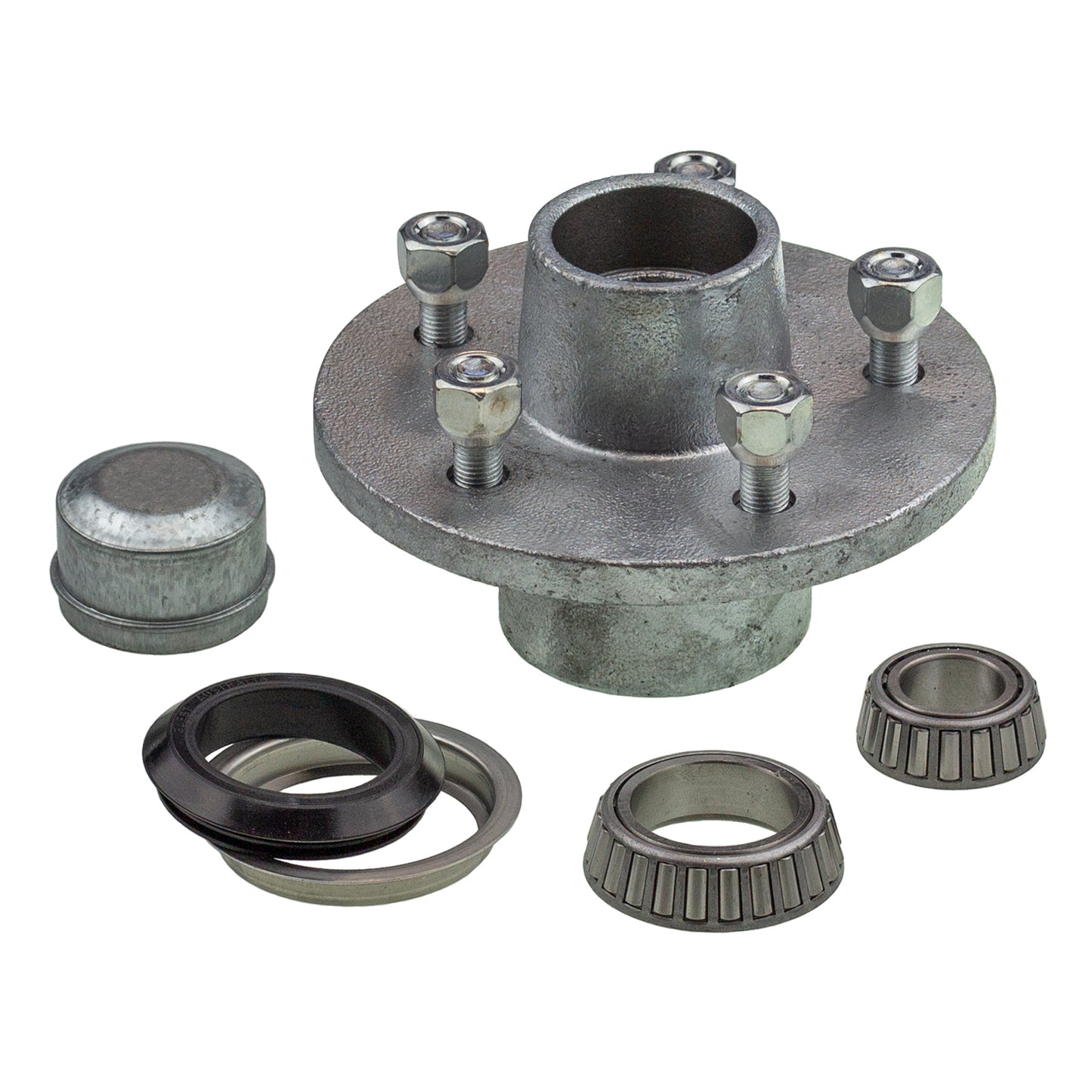 6 inch lazy hub assembly HQ 5 stud LM (Holden) bearing - galvanised