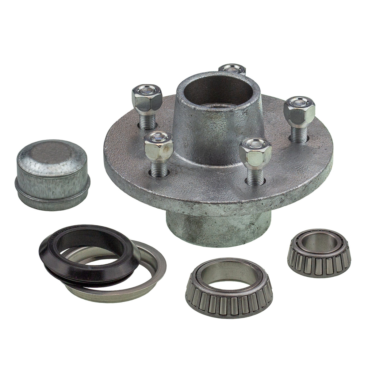 6 inch lazy hub Assy HQ galvanised SL (Ford) Bearings