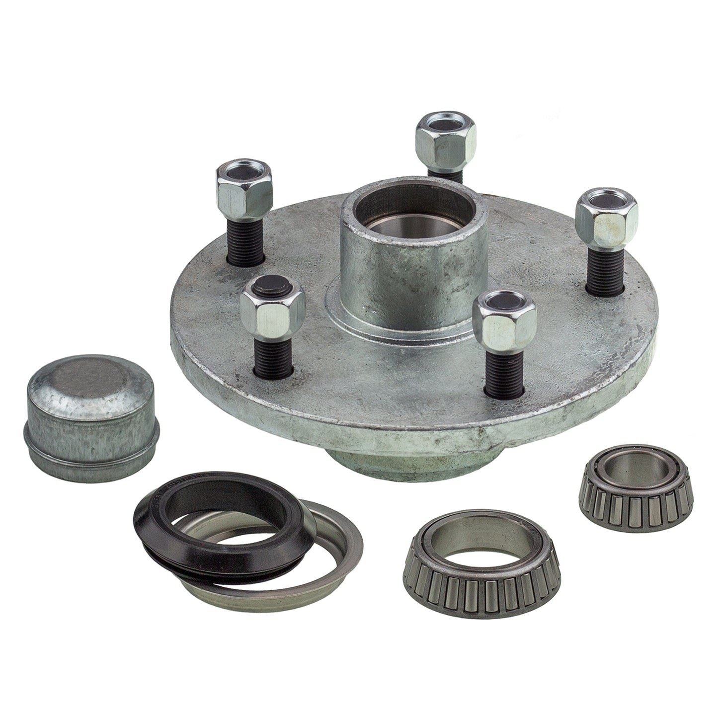 7.5 inch lazy hub assembly LandCruiser 5 stud slimline (Ford) bearing - galvanised