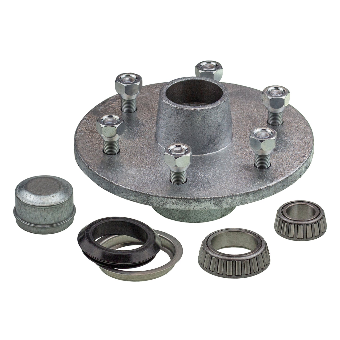 7.5 inch lazy hub assembly 6 stud slimline (Ford) bearing - galvanised