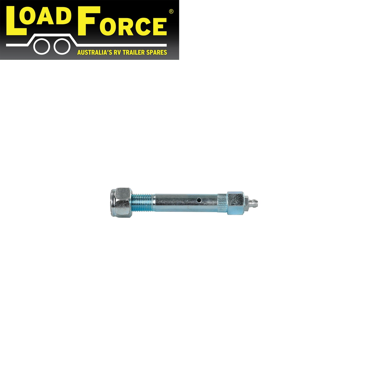 9/16 Greaseable trailer shackle pin and nut for 45mm wide spring - Trailer Spares Direct