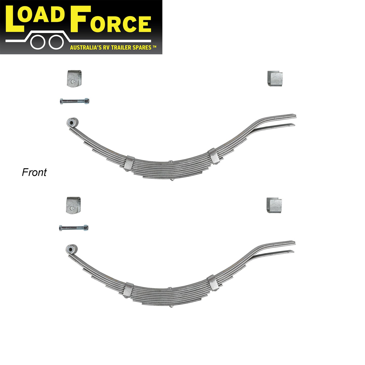 Slipper spring kit galvanised for 1600kg rated single axle marine trailer - premium LoadForce - Trailer Spares Direct