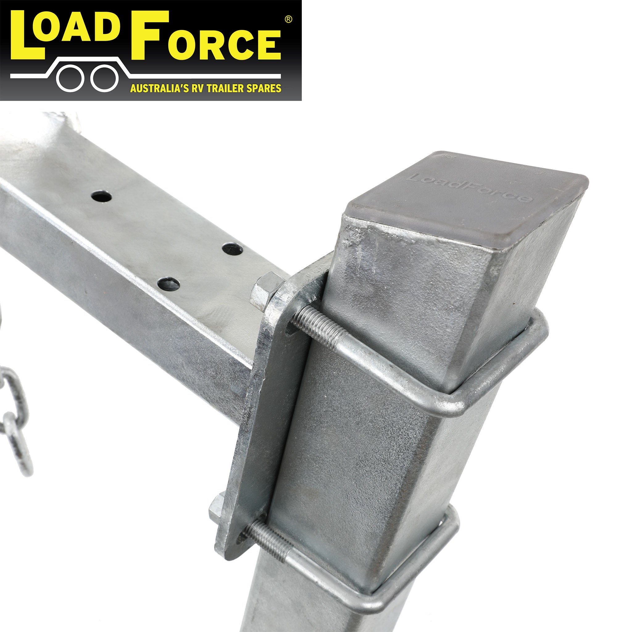 Winch post 3 x 3 inch heavy-duty for 75-100mm draw bar