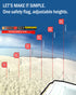 Sand safety flag adjustable heights