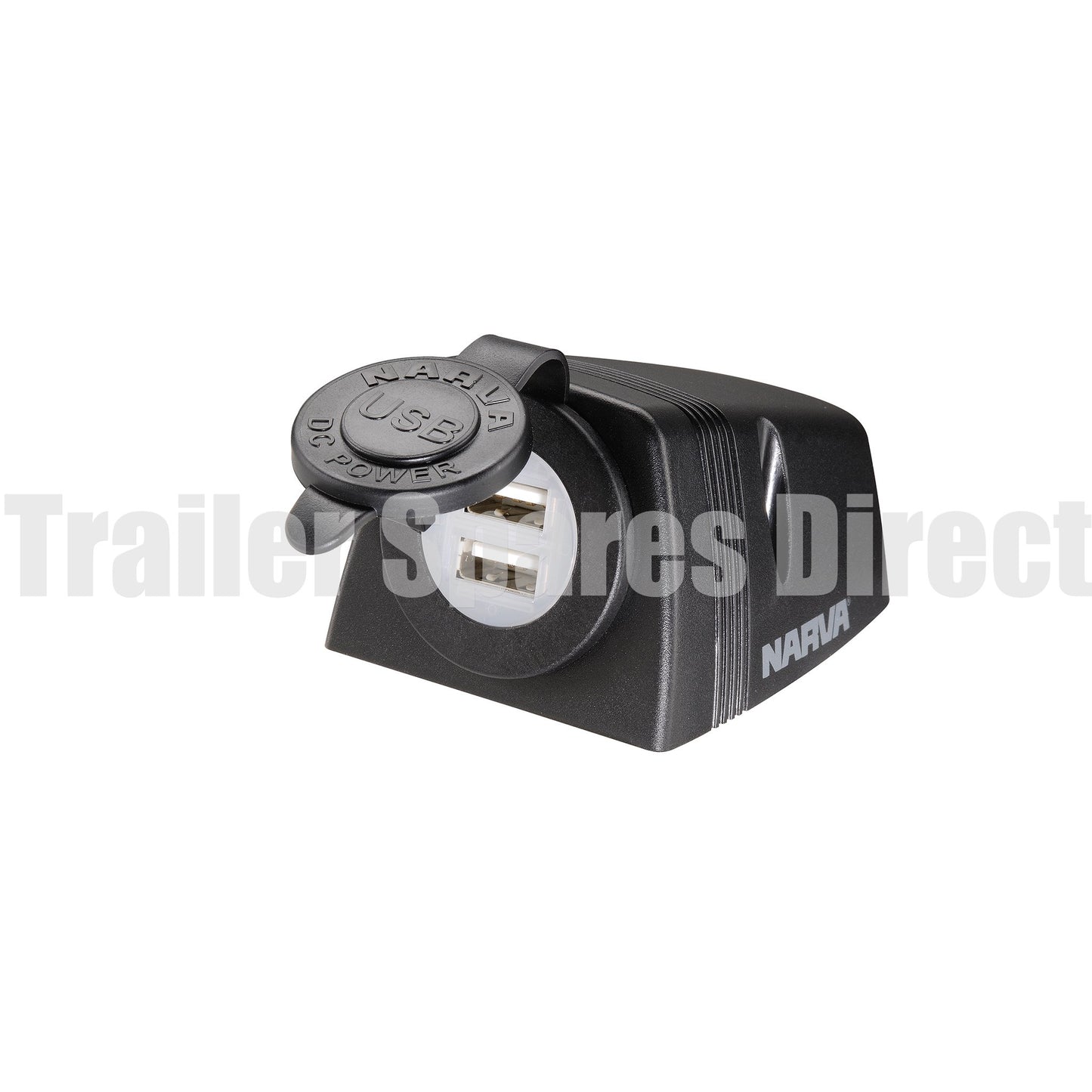 Narva heavy-duty surface mount dual USB socket - Trailer Spares Direct