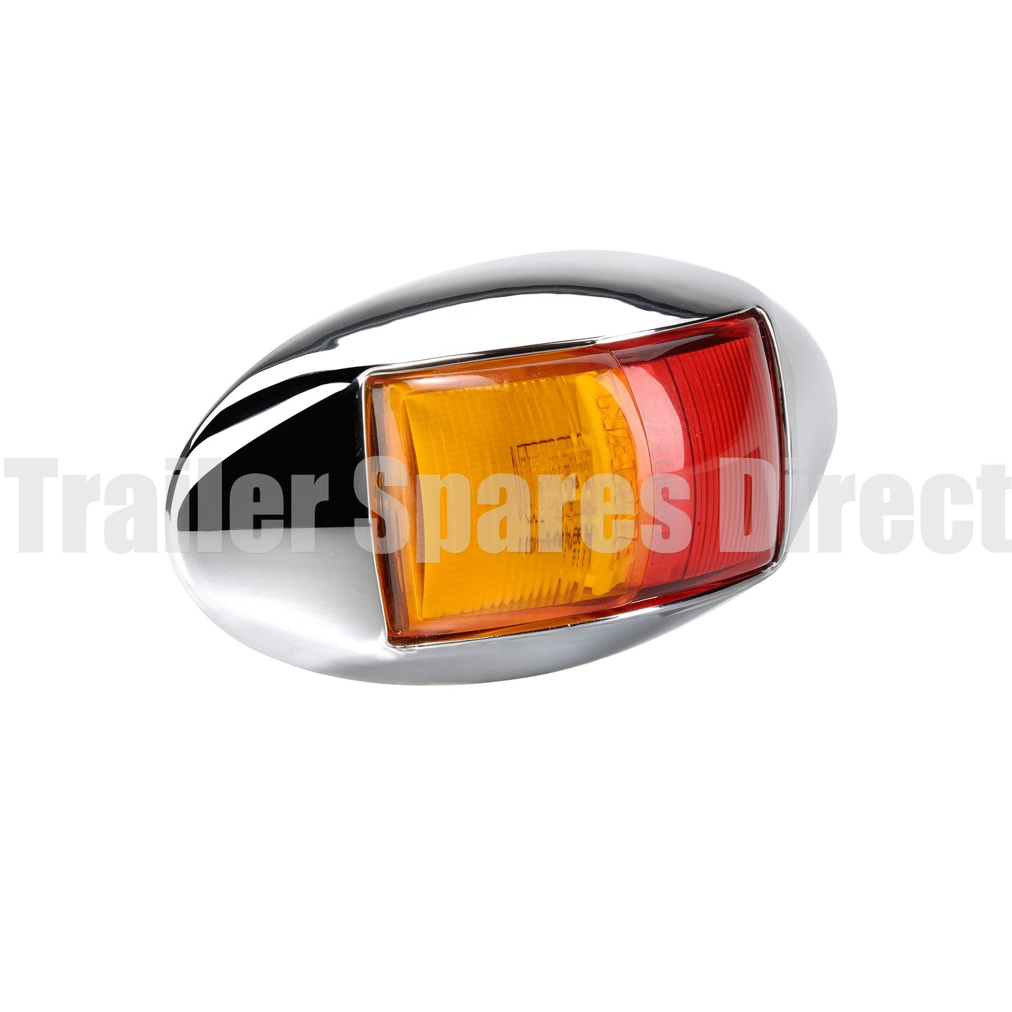 Narva 10-33volt LED red/amber side marker lamp with chrome base - Trailer Spares Direct