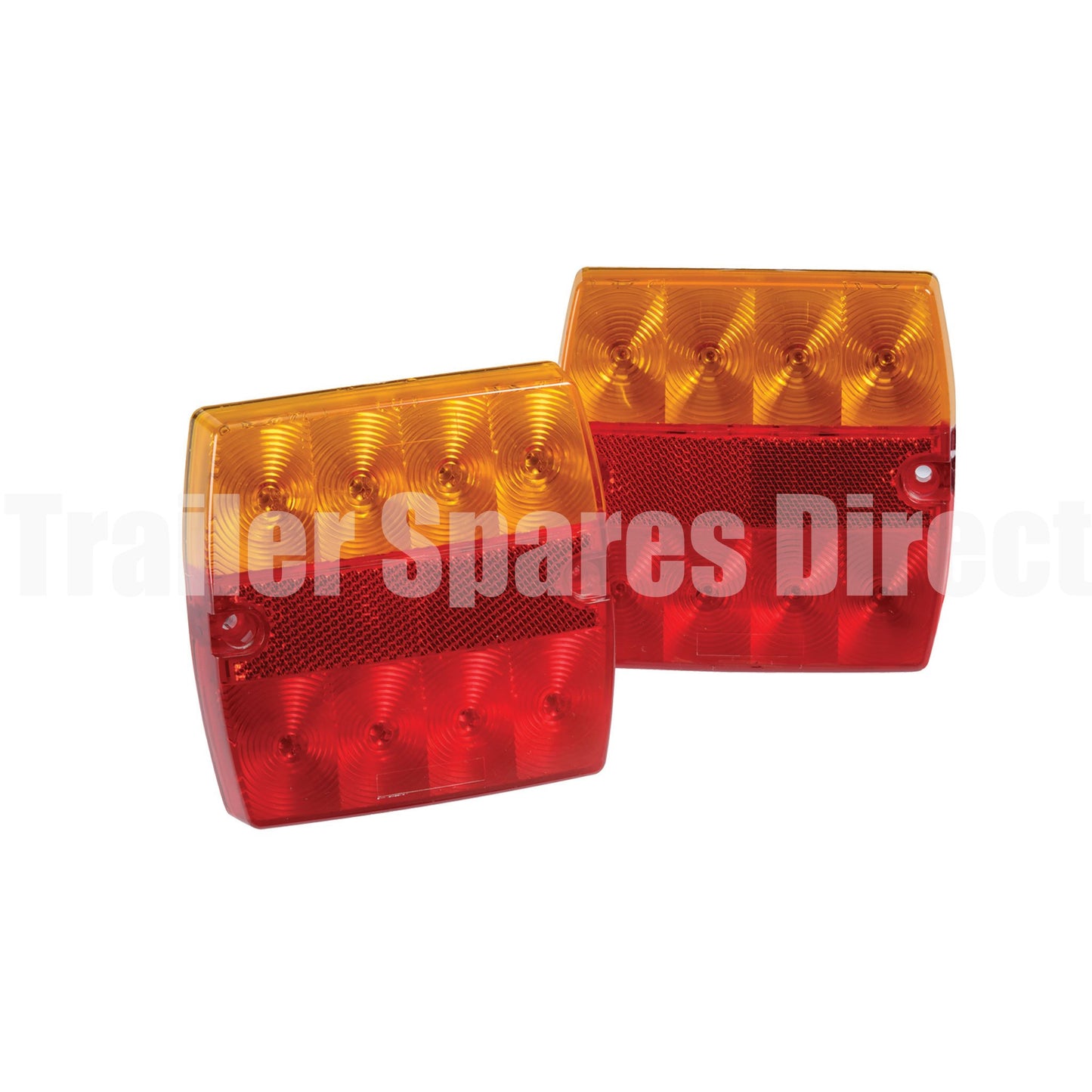 Narva 12volt LED square slimline marine trailer tail light kit with licence plate and hardwire fittings - Trailer Spares Direct