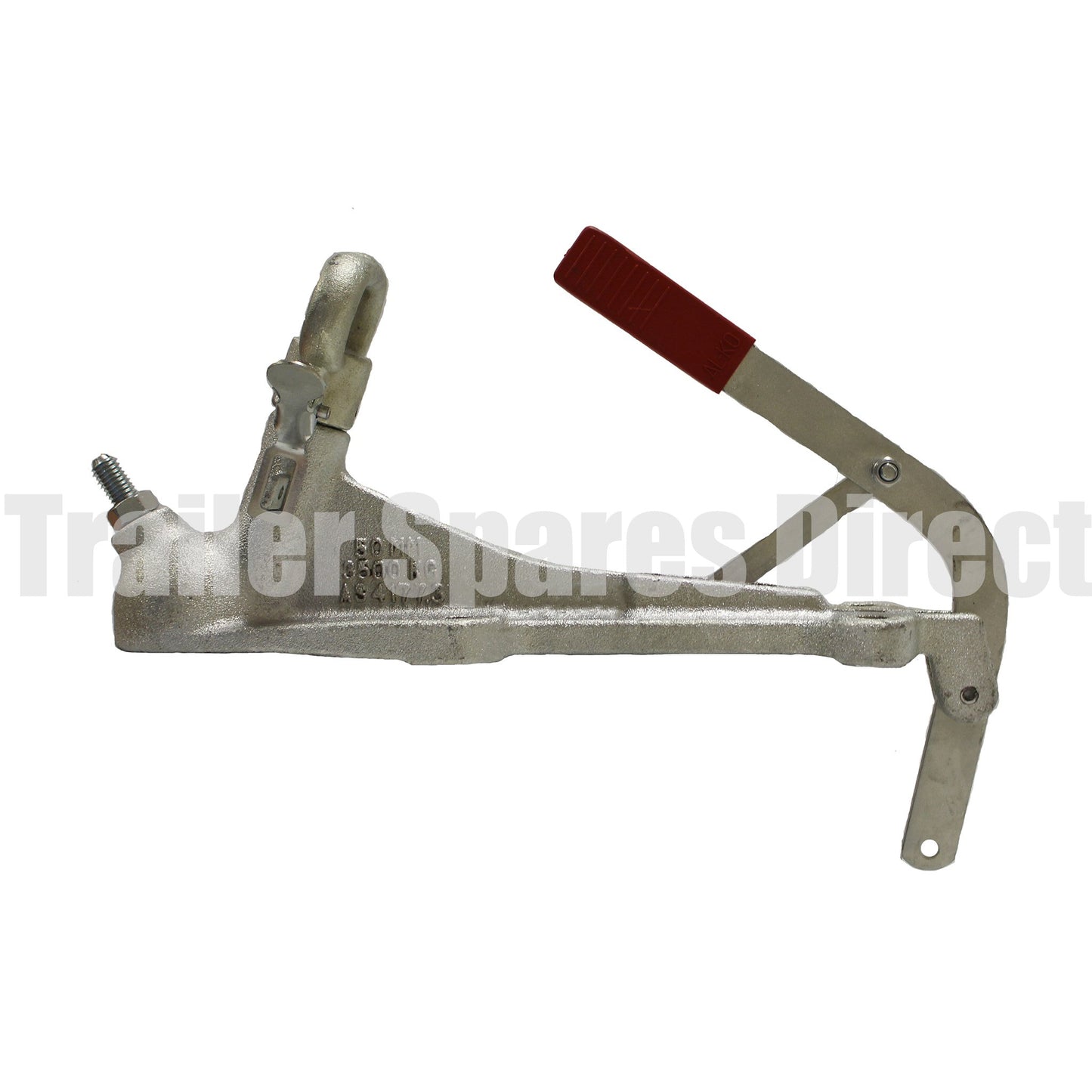 50mm coupling rating 3500kg with electric handbrake lever - 4 bolt holes - zinc - Trailer Spares Direct