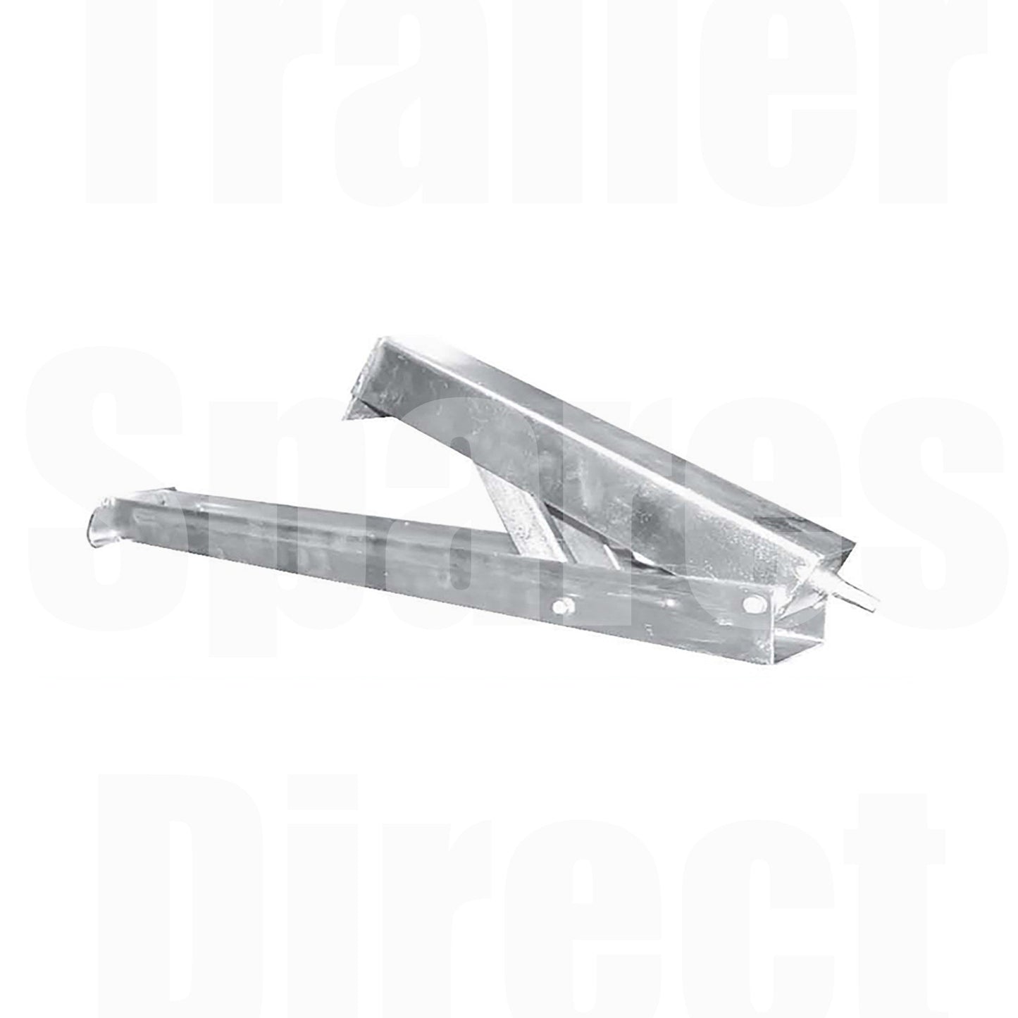 600mm adjustable landing leg - no wheel - power thread, slotted handle fitting - Trailer Spares Direct