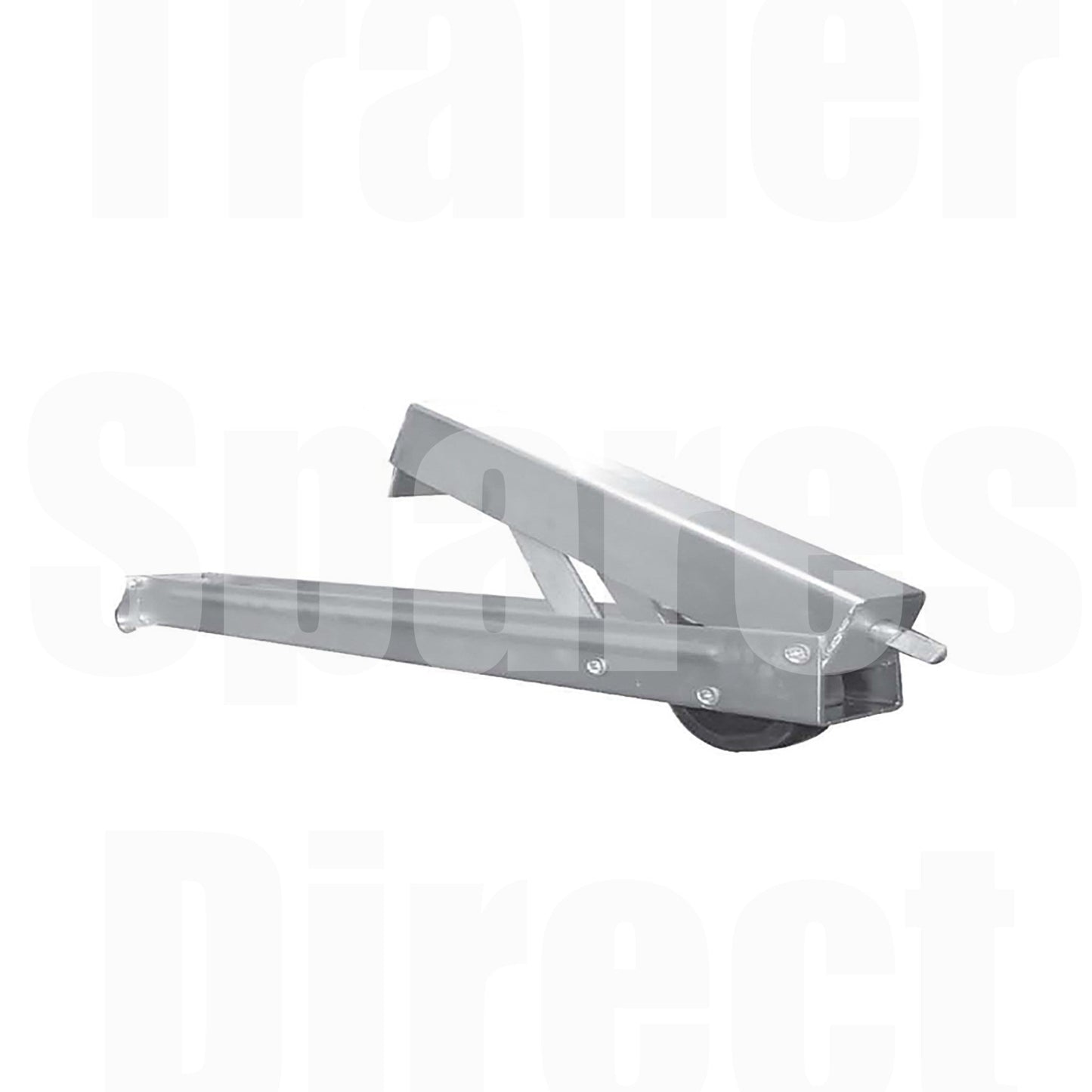 600mm adjustable landing leg with wheel and power thread, slot head handle fitting - Trailer Spares Direct