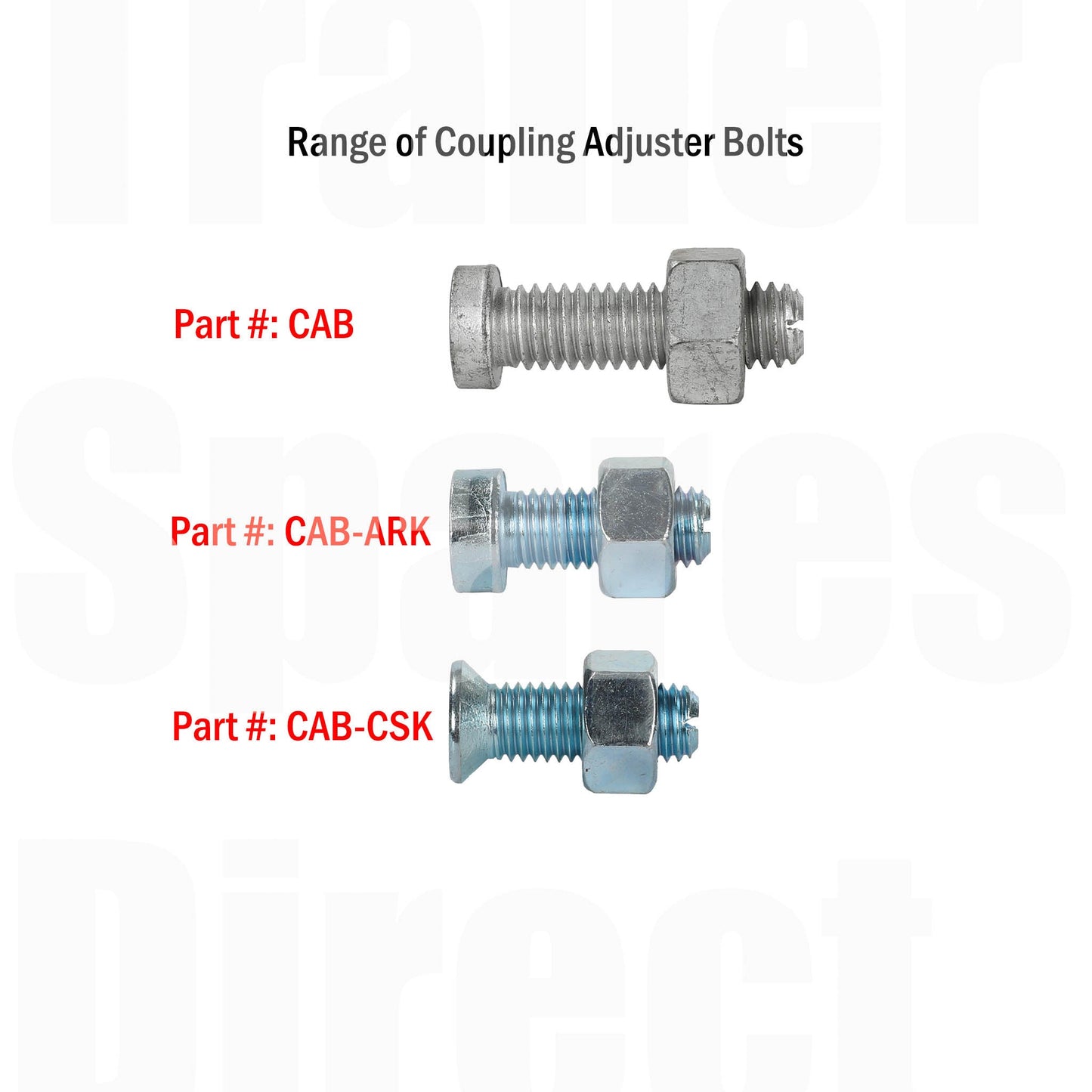 Coupling Adjuster Bolt CSK - Trailer Spares Direct