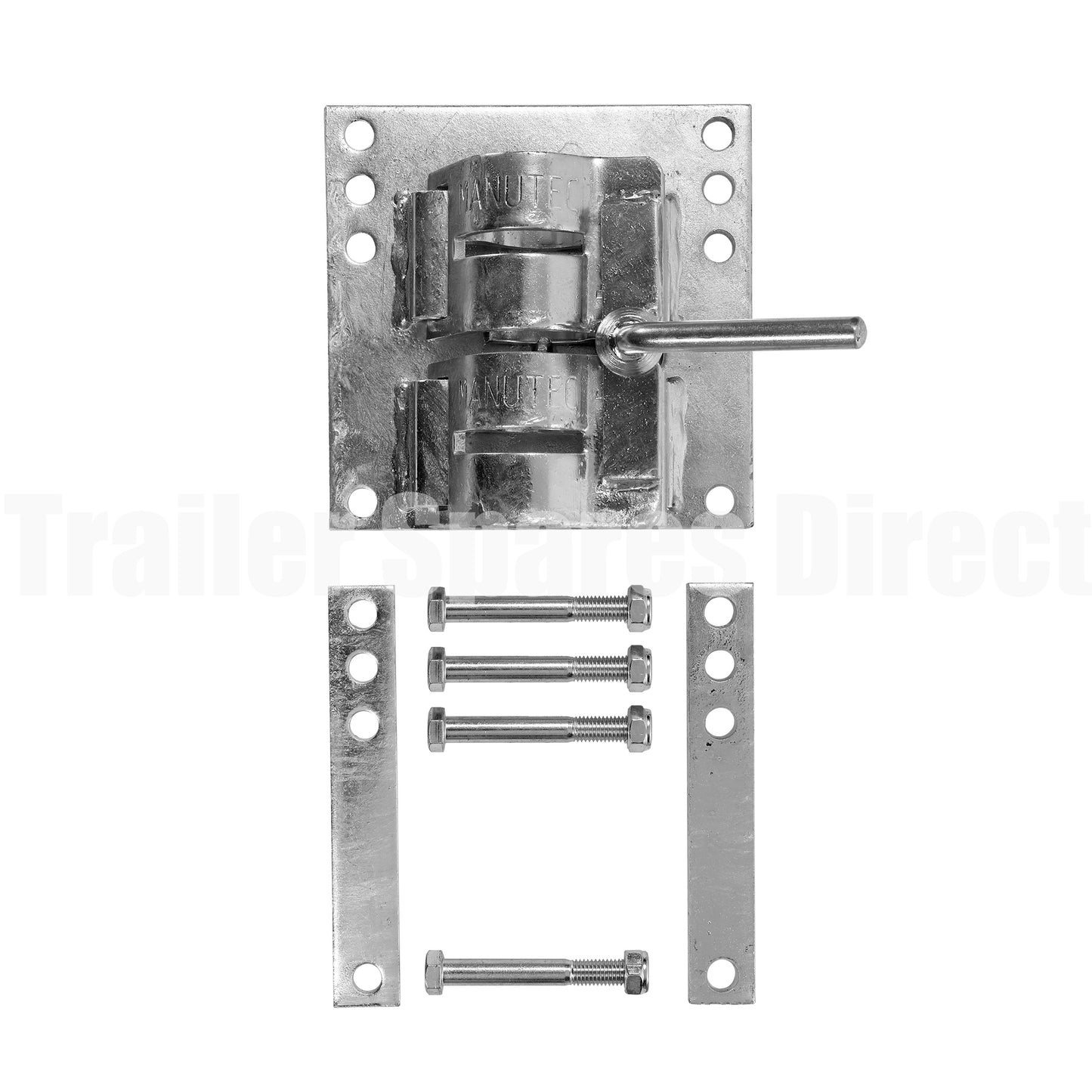 Jockey Wheel Double Clamp Multi Fit Kit for up to 150mm draw bar - Trailer Spares Direct