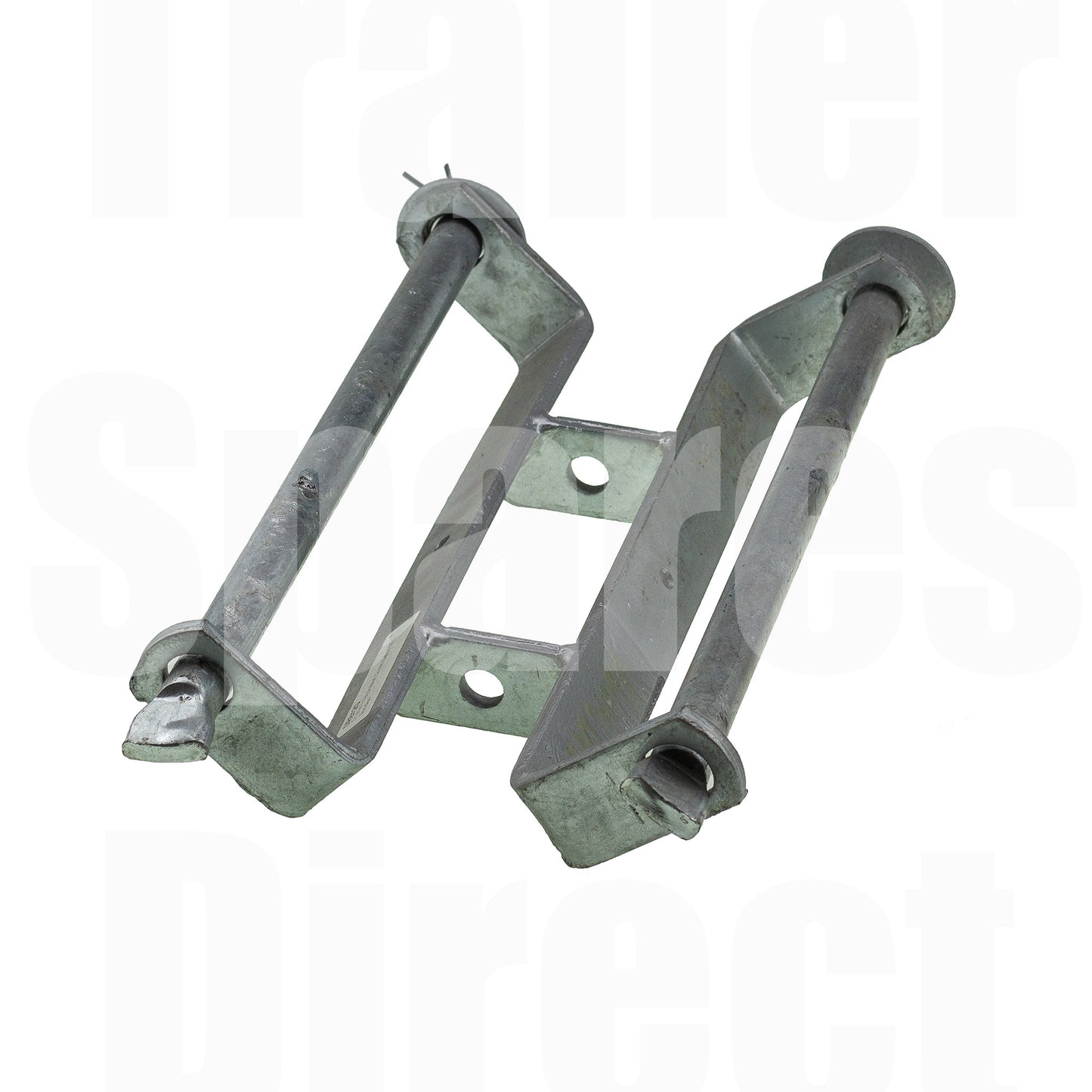 Double Roller Bracket 12 inch Galvanised includes Spindles - Trailer Spares Direct