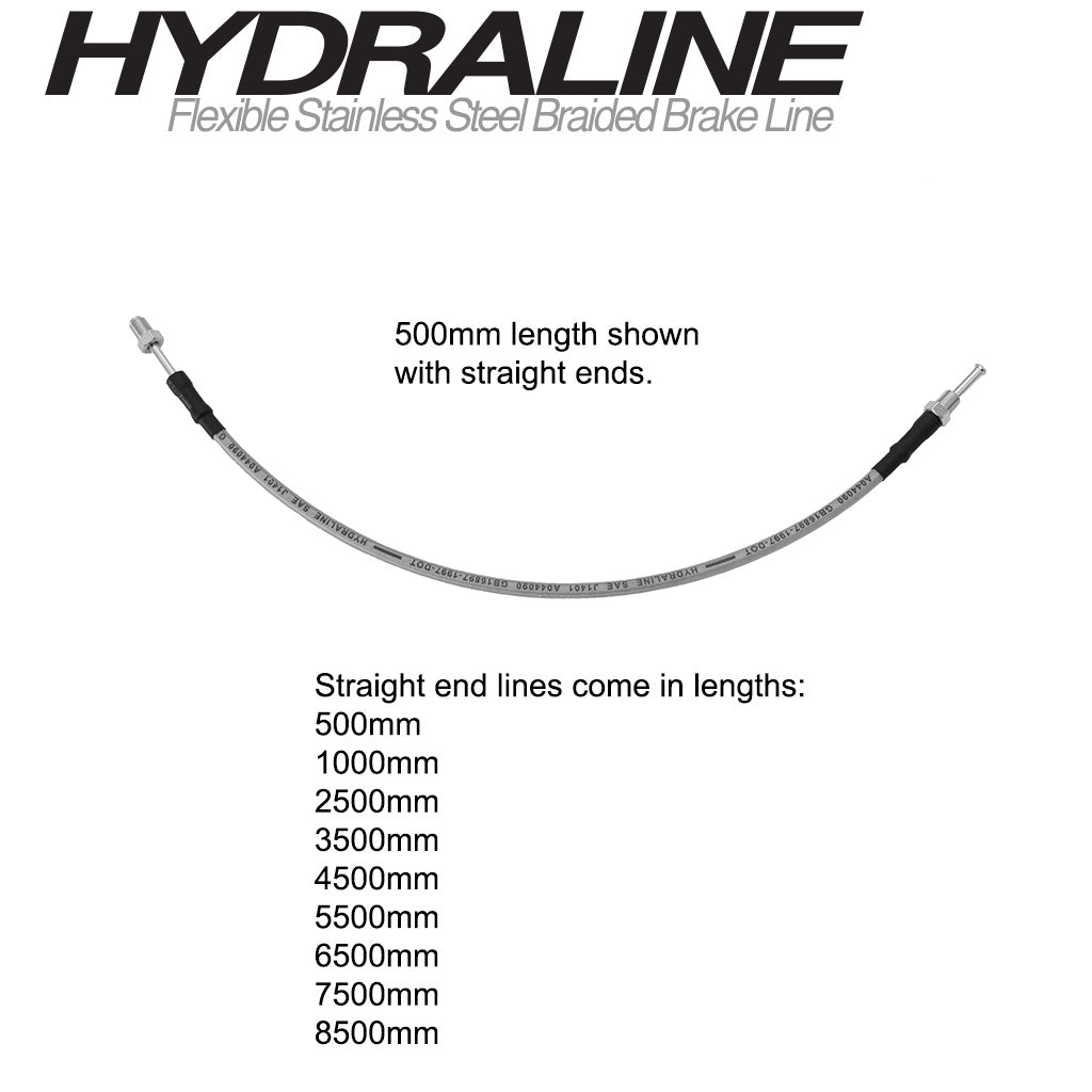 Hydraline brake line straight end fitting