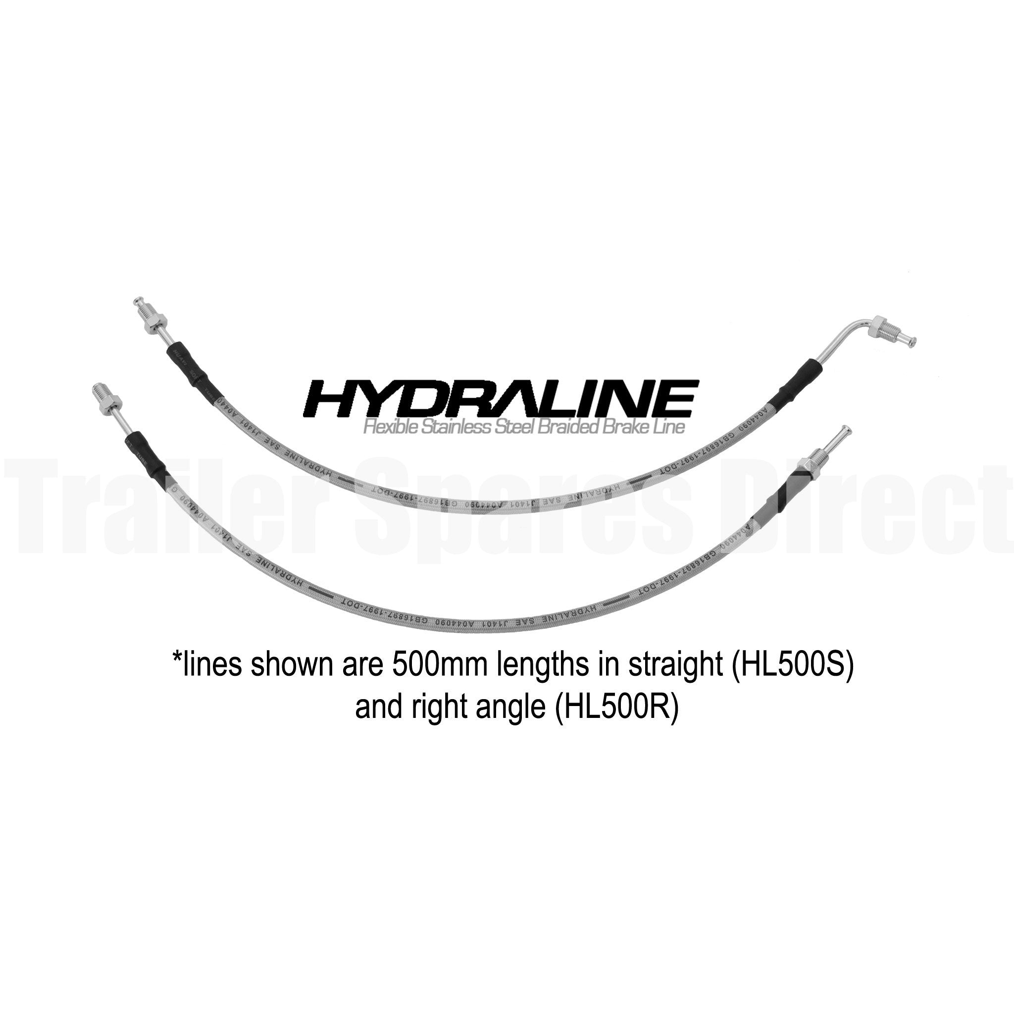 700mm HydraLine brake hose with 90 degree bend