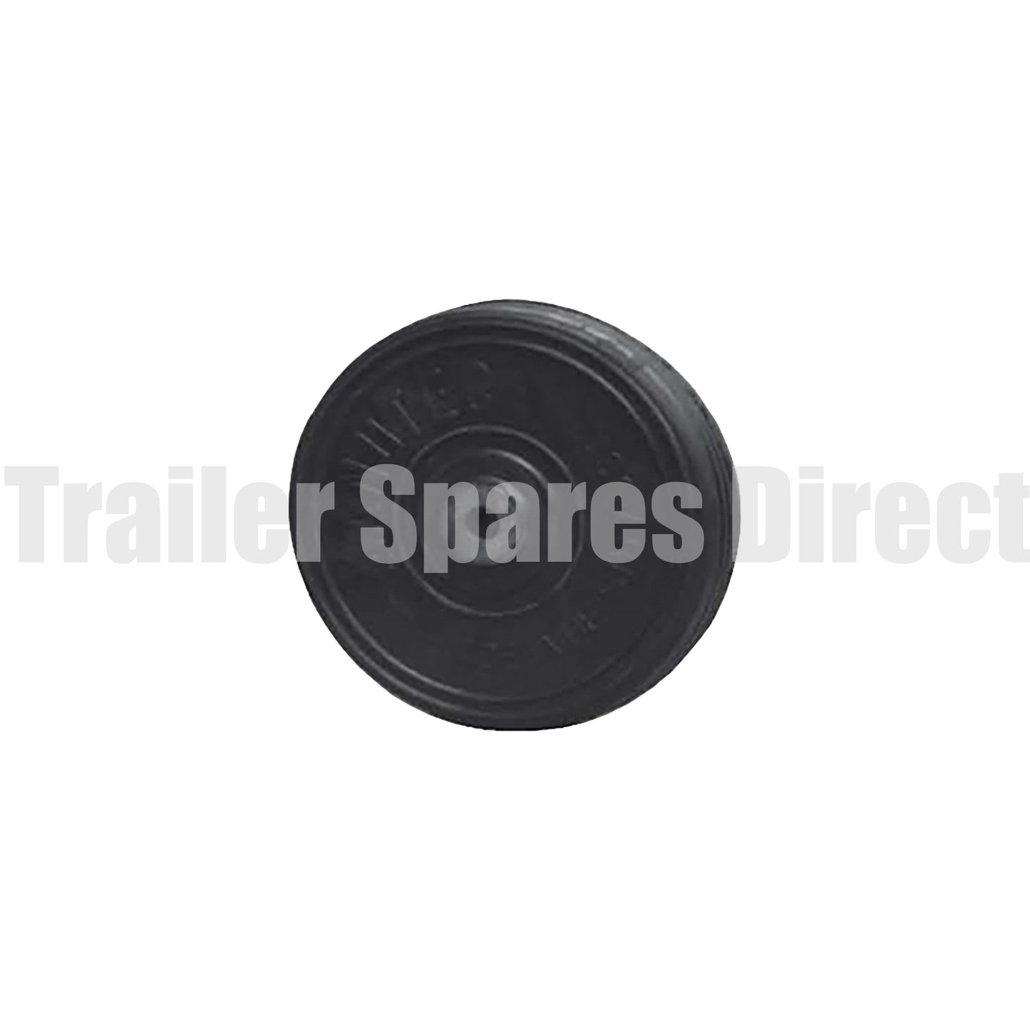 8 inch (200mm) solid rubber wheel - 16mm steel bore - Trailer Spares Direct