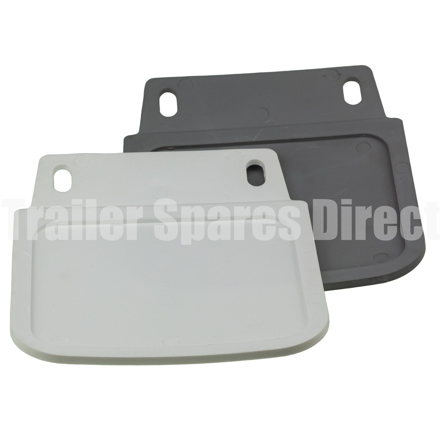 Mudflap plastic white 225mm x 180mm - Trailer Spares Direct