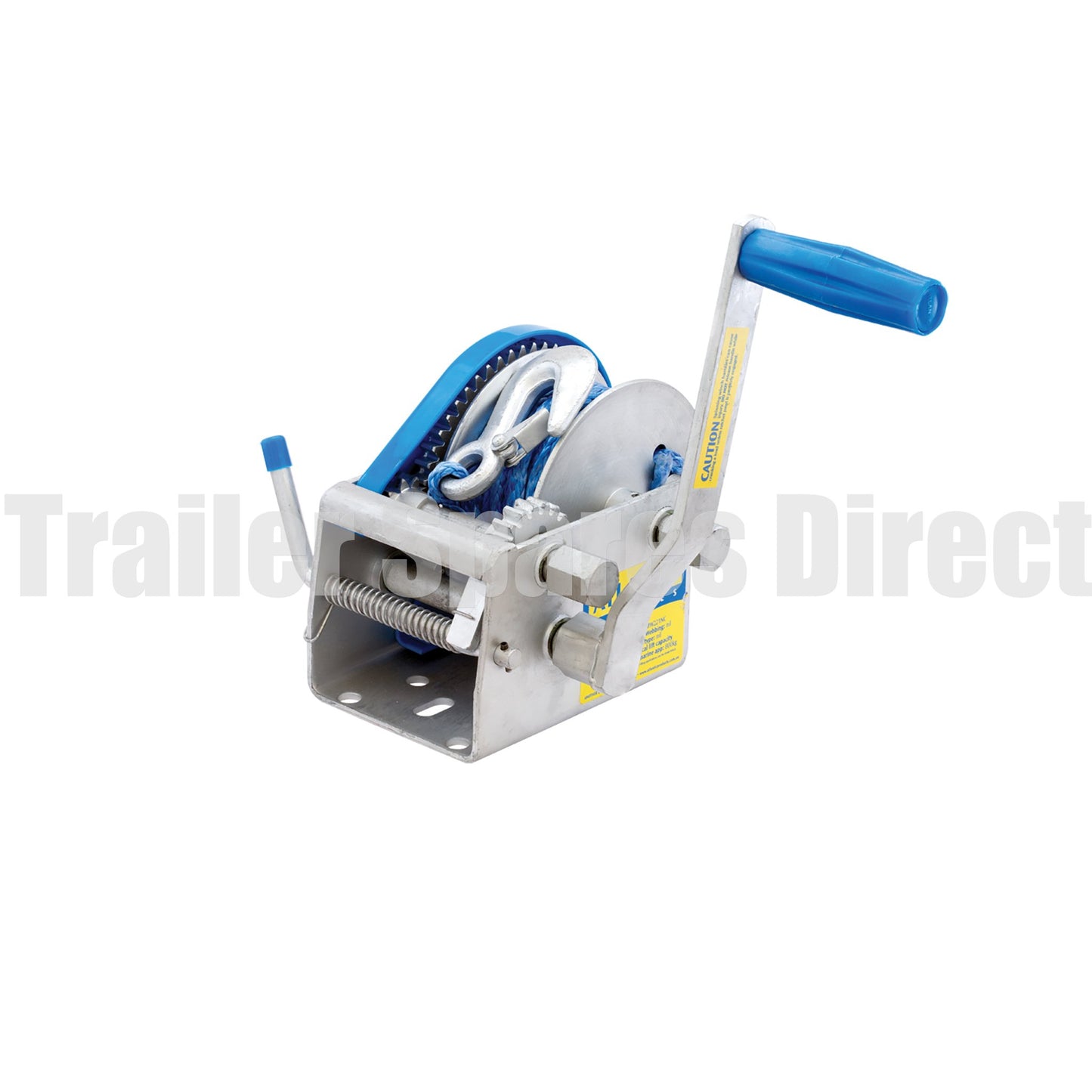 Marine winch 10:1/5:1/1:1 - 7.5m rope with snap hook - Trailer Spares Direct