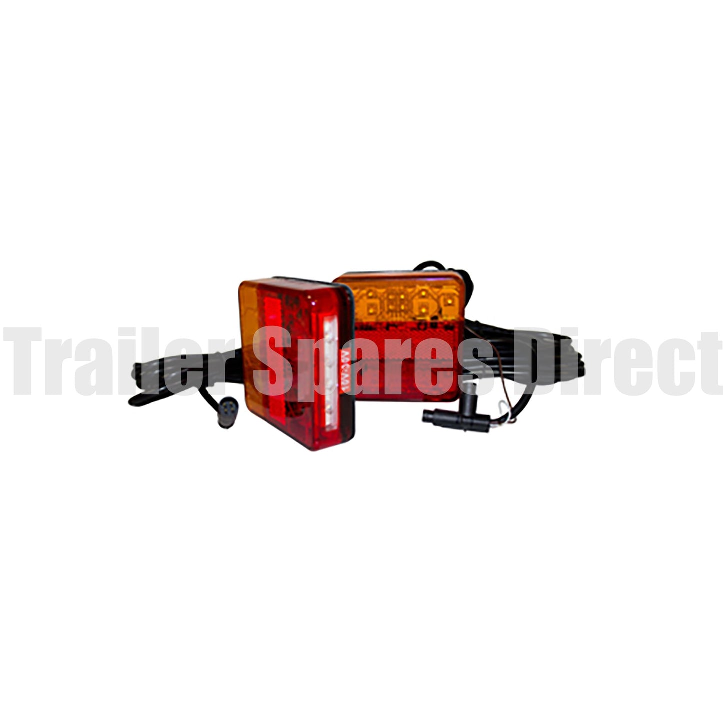 Trailer LED light kit 10-30 volt with licence plate light 7.1metre lead line 1.7metre rear - Trailer Spares Direct