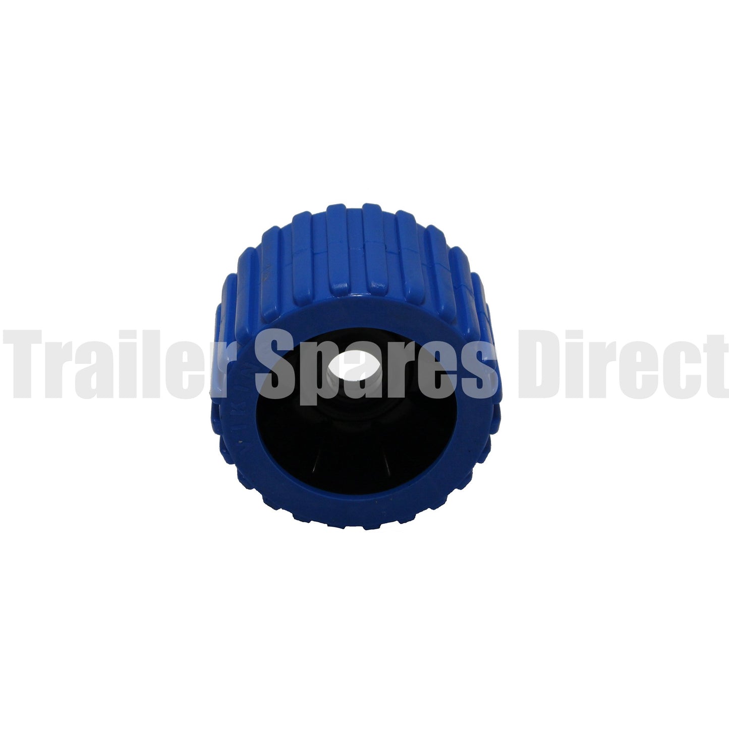 3 inch wobble roller ribbed blue - 26mm centre - Trailer Spares Direct