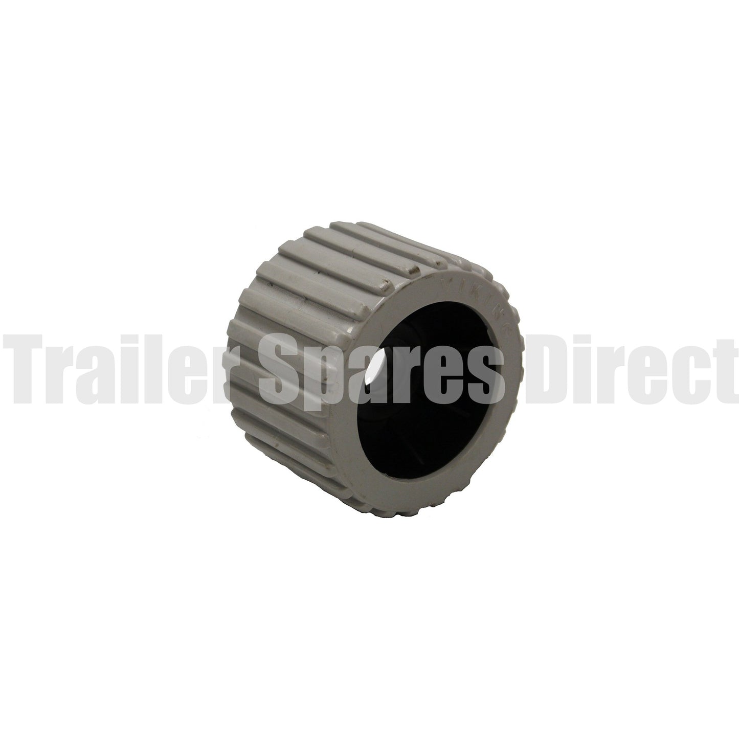 3 inch wobble roller ribbed grey - 26mm centre - Trailer Spares Direct