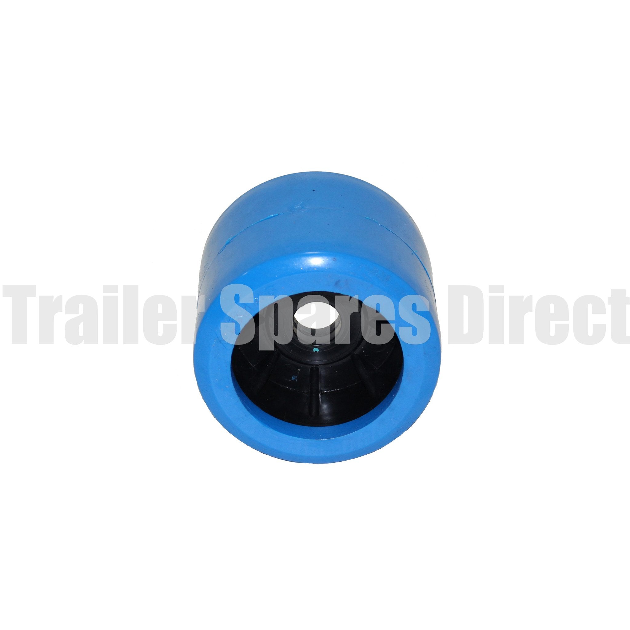 Trailer wobble roller smooth blue