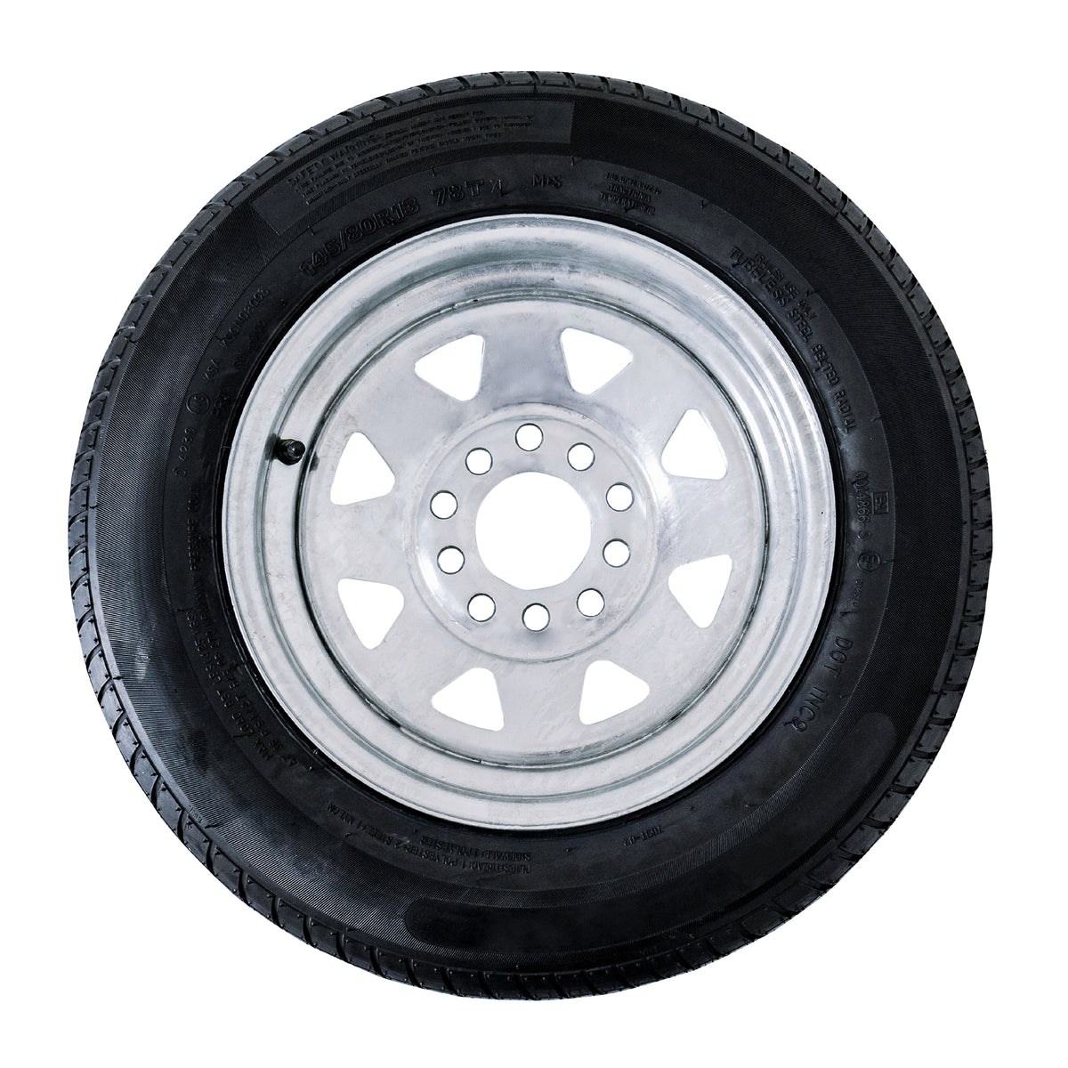 Steel Rim 14x5.5 inch Ford stud pattern (5 x 114.3mm PCD) with 850kg Tyre - Galvanized