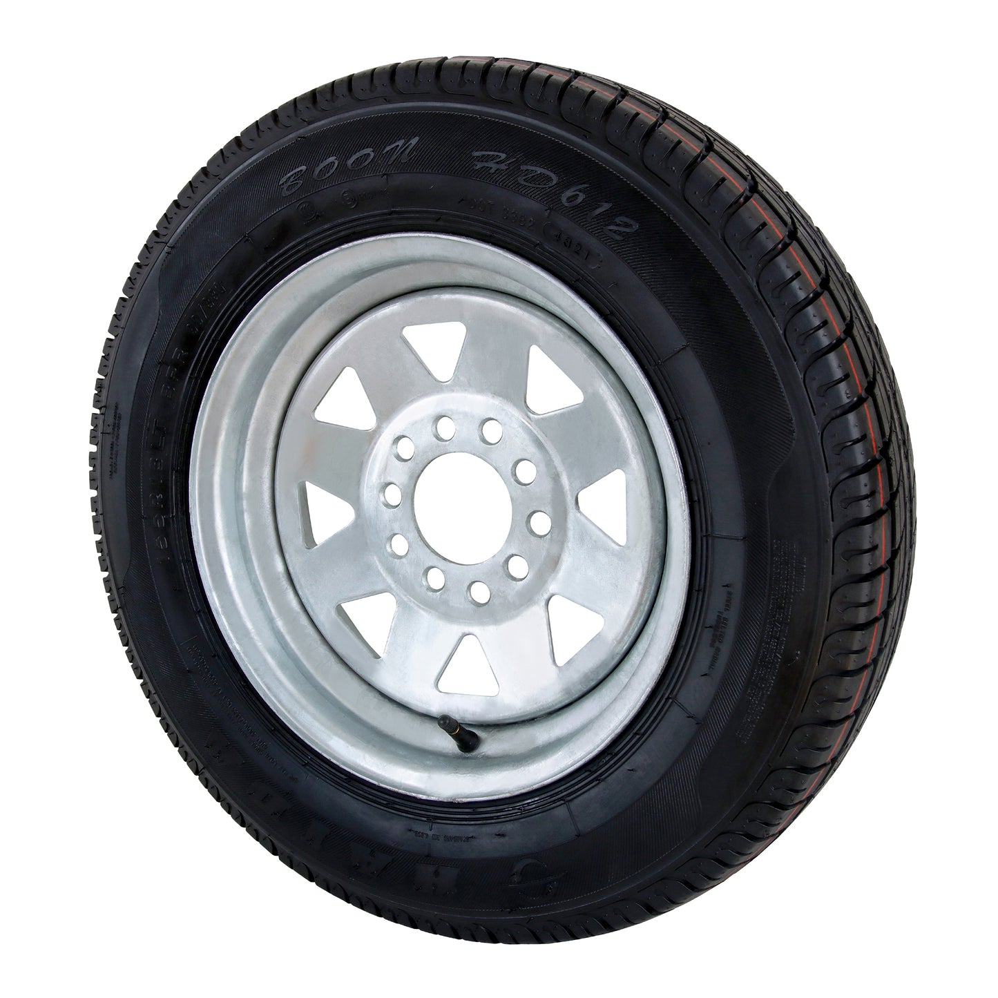 Steel Rim 13x4.5 inch Holden HT stud pattern (5 x 108mm PCD) with 670kg Tyre - Galvanized