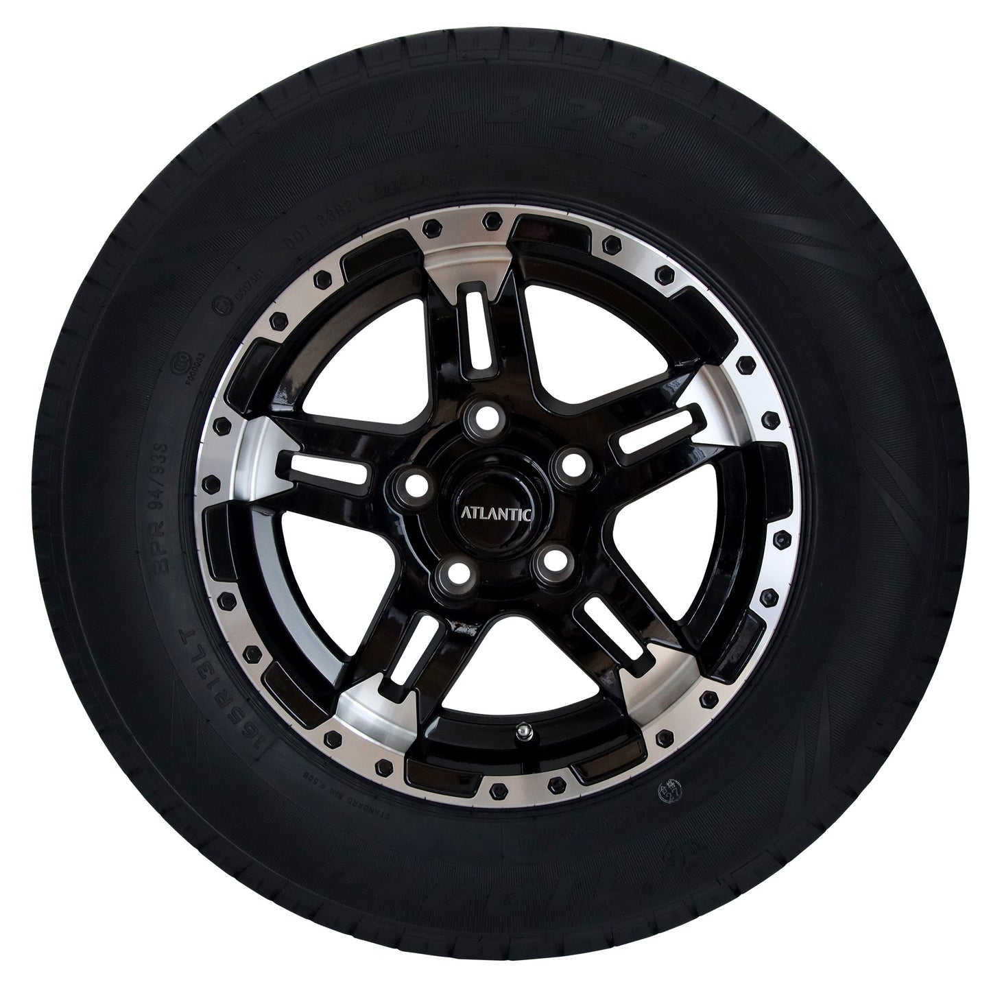Predator Series 13x5 Alloy Wheel Ford Stud pattern with 13" 165 670kg tyre - Trailer Spares Direct