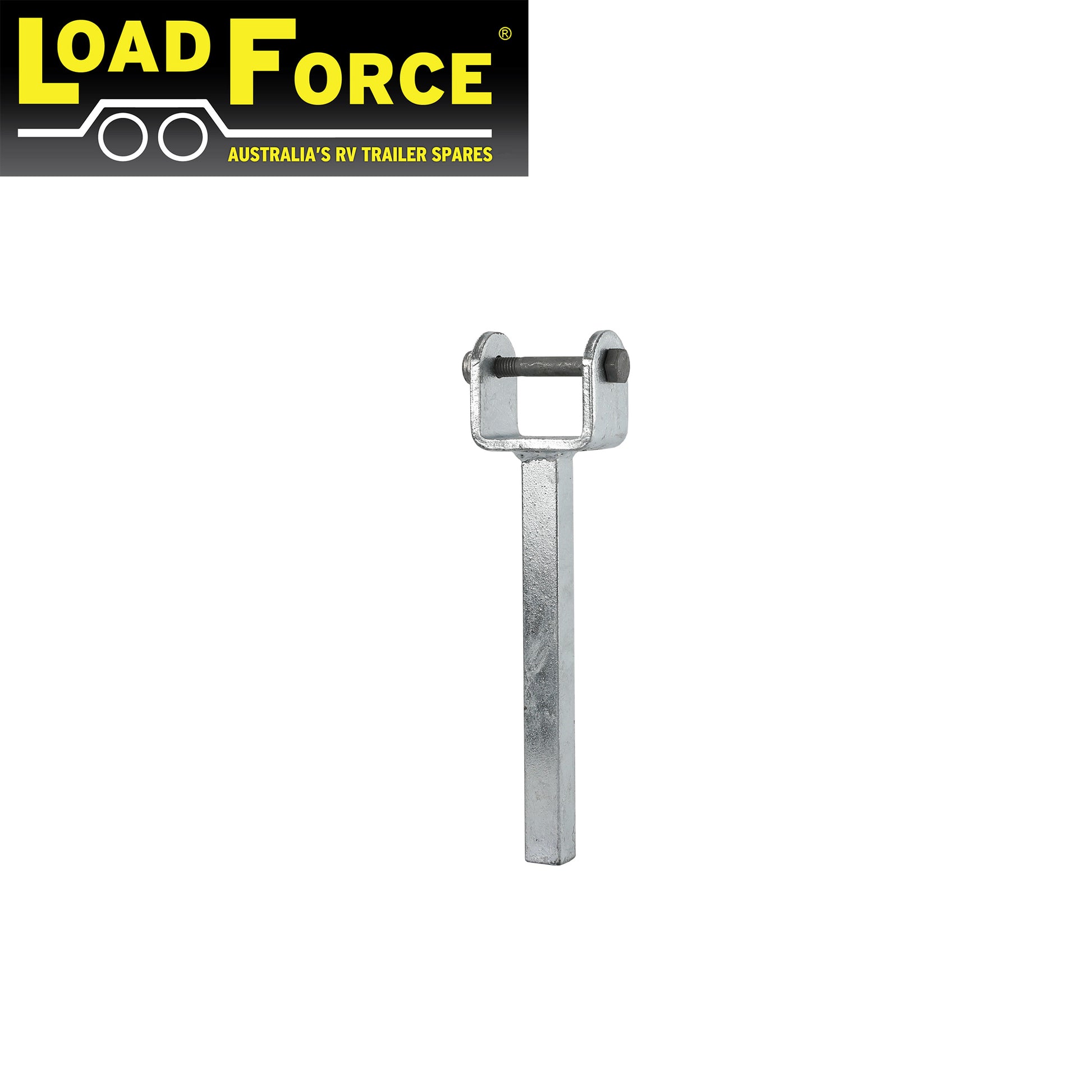 8 inch wood yoke straight 20mm stem galvanised - Trailer Spares Direct