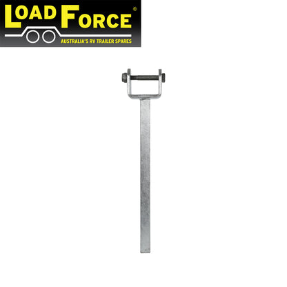 12 inch wood yoke straight 20mm stem galvanised - Trailer Spares Direct