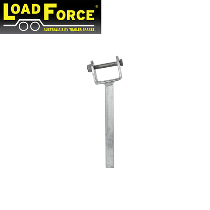 8 inch wood yoke angled 20mm stem galvanised - Trailer Spares Direct