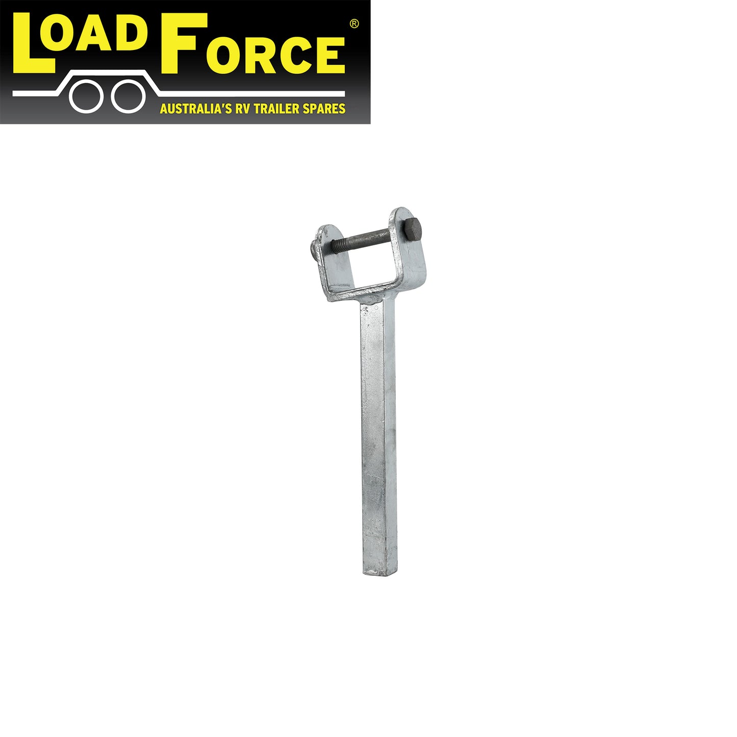 8 inch wood yoke angled 20mm stem galvanised - Trailer Spares Direct