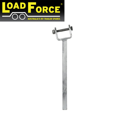 12 inch wood yoke angled 20mm stem galvanised - Trailer Spares Direct