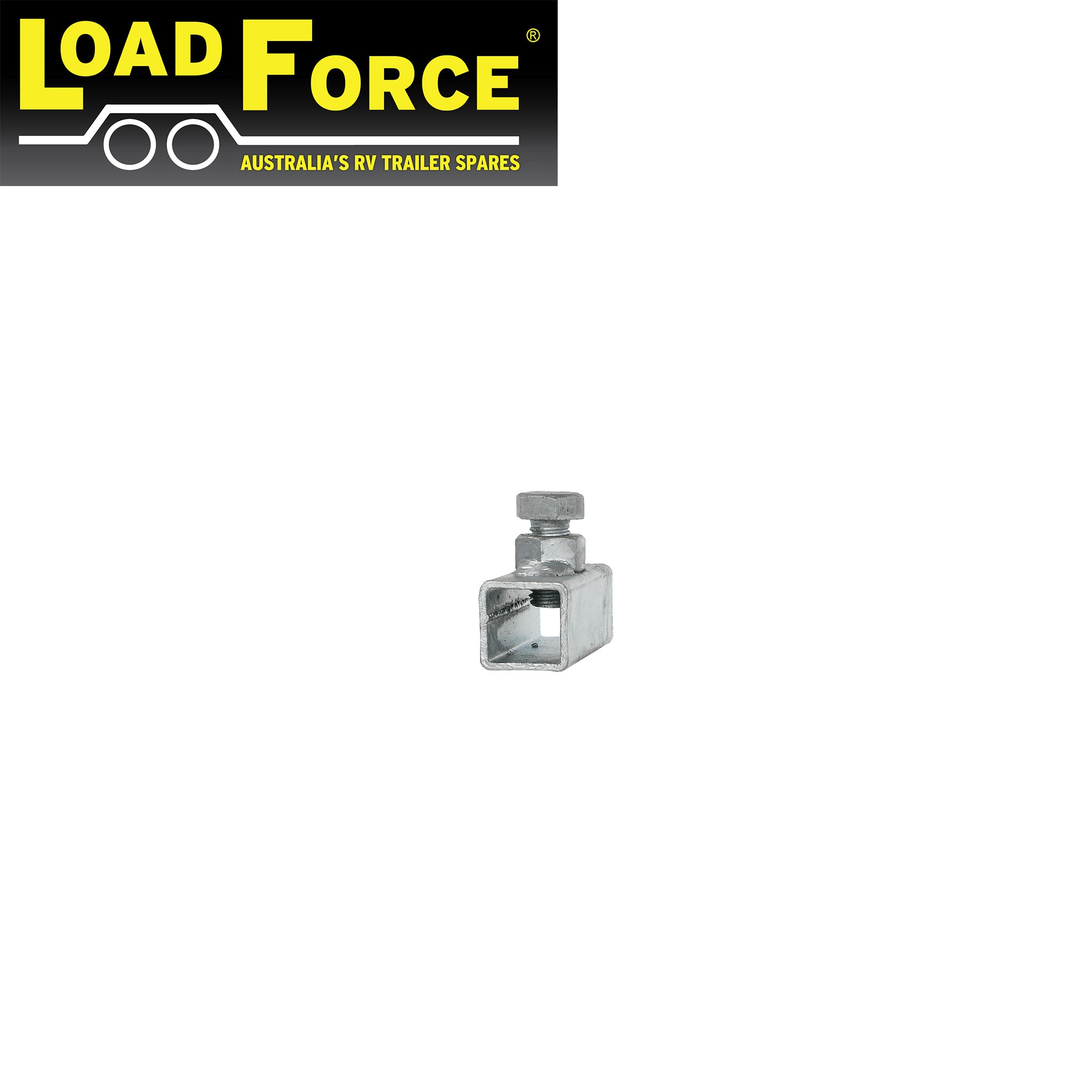 Weld-on zinc 3 inch tube adjuster including bolt for mudguard support bracket