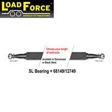 Axle 45mm square SL bearing turn 1500kg rating - Trailer Spares Direct