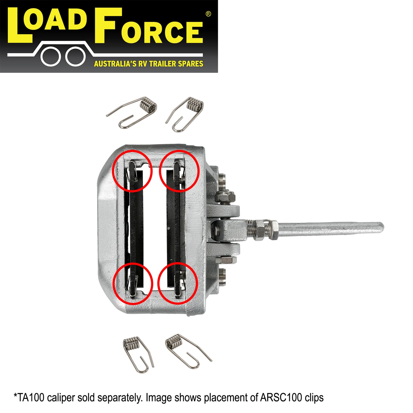TA100 mechanical brake caliper - galvanised cast iron - Trailer Spares Direct