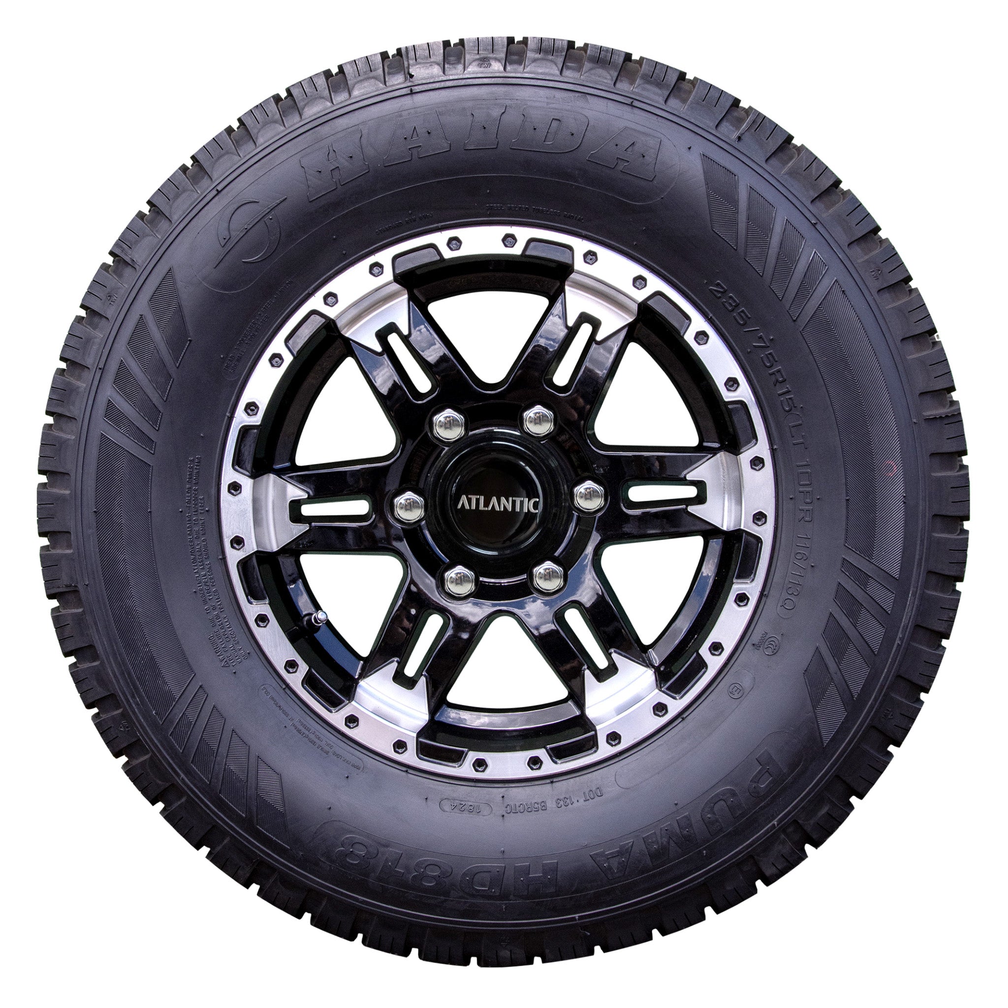 Predator Series 15X6 Alloy Wheel Land Cruiser Stud pattern with 15" 235 1250kg tyre