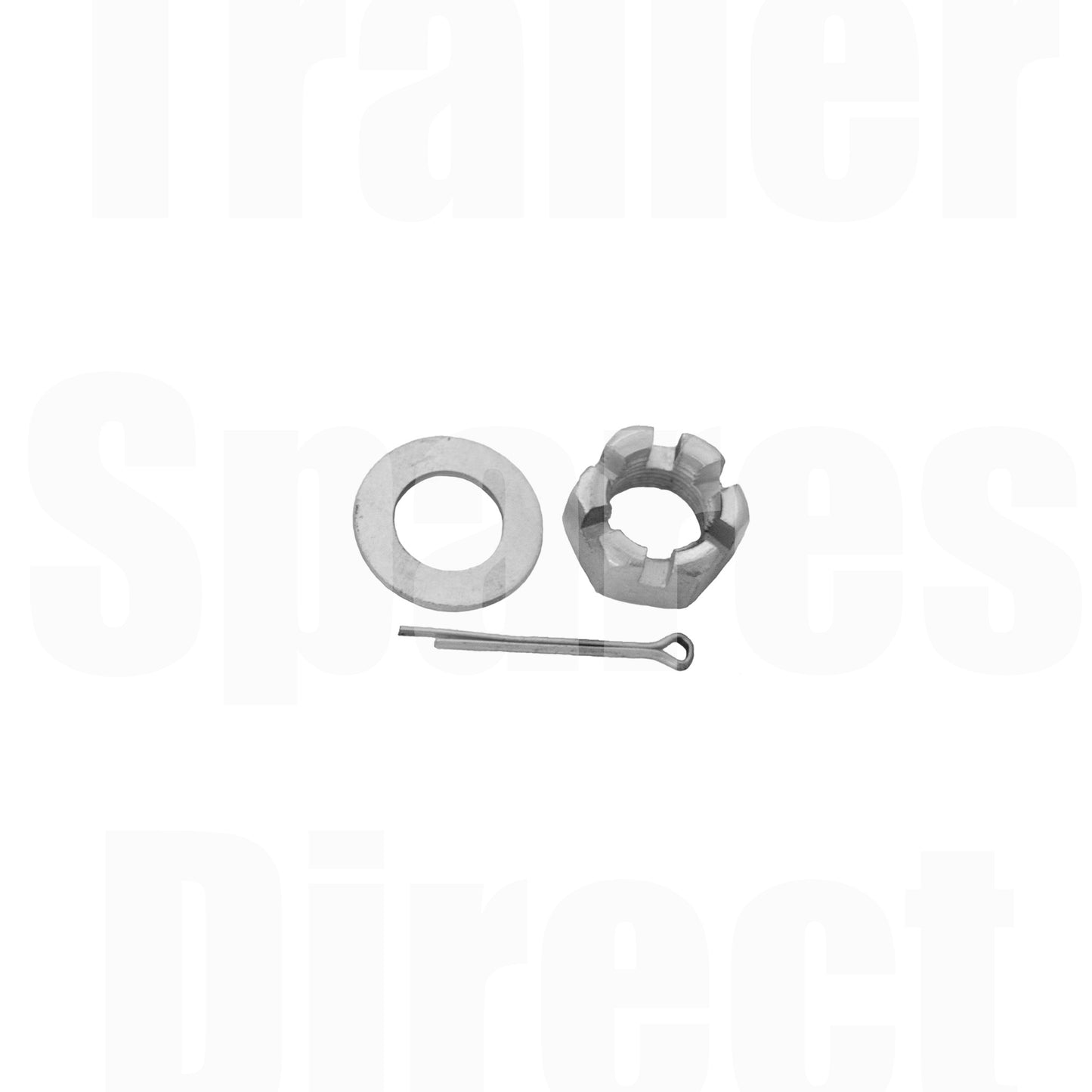 Axle nut, washer and split pin kit 3/4 inch - Trailer Spares Direct